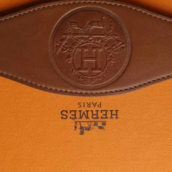 💯 Authentic Vintage Hermès Ex-libris Cuff Leather Bracelet in Great Condition - Picture 9 of 9